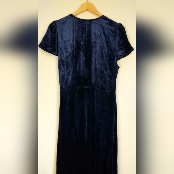 90"s Huzhou Blue Velvet Japanese Maxi Dress Fairycore Grunge 90s Y2K Medium - Picture 12 of 14